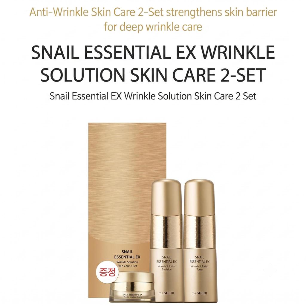 The Saem Snail Essential EX Wrinkle Solution Skin Care 2 Set (2 Options)