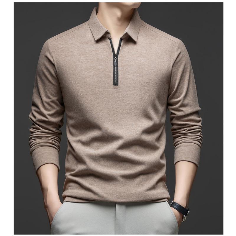 Men S Half Zip Long Sleeve Polo Shirt Casual Fashion Top