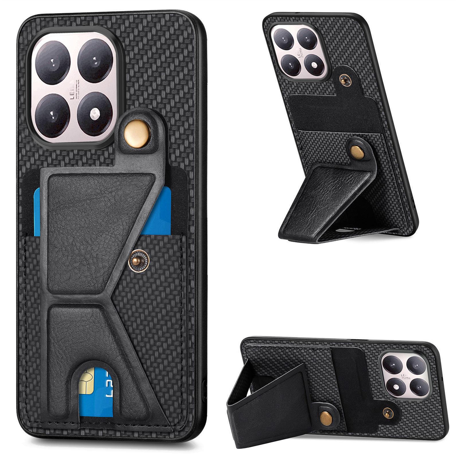 For Xiaomi 15T K-Shaped Kickstand Case Leather Phone Back Cover