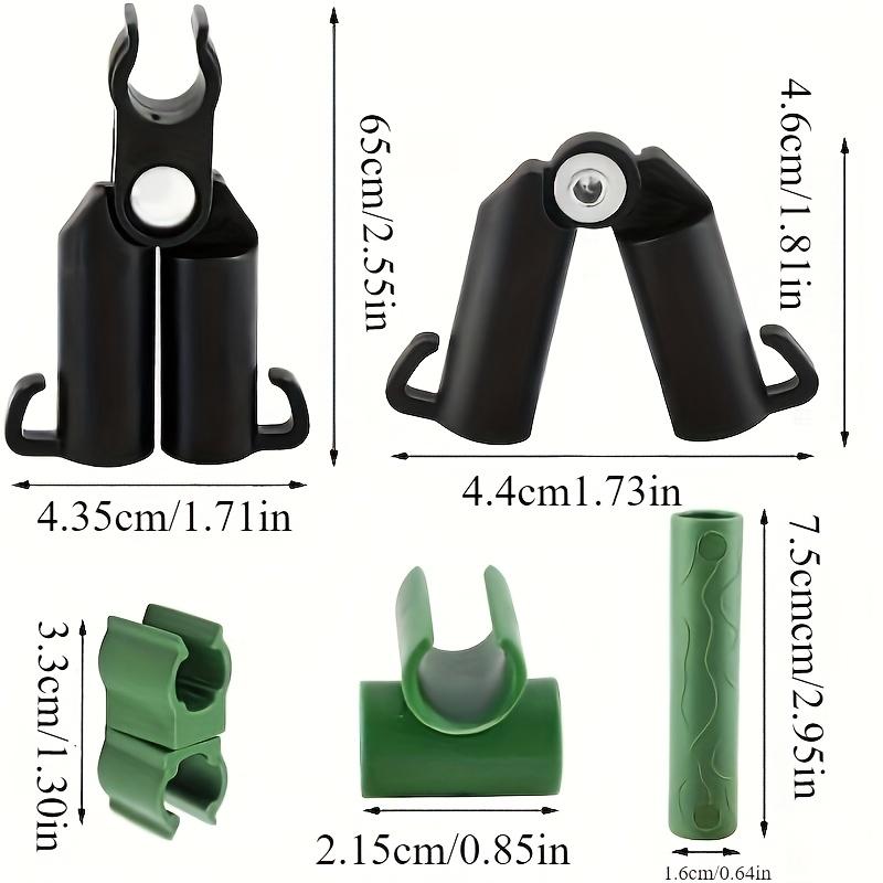 35 Stück Verstellbare Pflanzenrankgitter-Verbindungsclips - Langlebige grüne Kunststoff-A-Typ-Gelenkschnallen für 11mm Stützstäbe, Ideal für