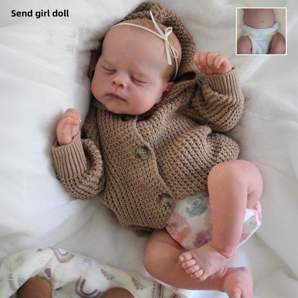 

Реалистичные 48 см Куклы Реборн с Тканевым Телом, с Закрытыми Глазами, Милый Свитер с Капюшоном, Кукла-Симуляция, Реалистичные Спящие Новорожденные Куклы для Детей, Праздничные Подарки girl doll