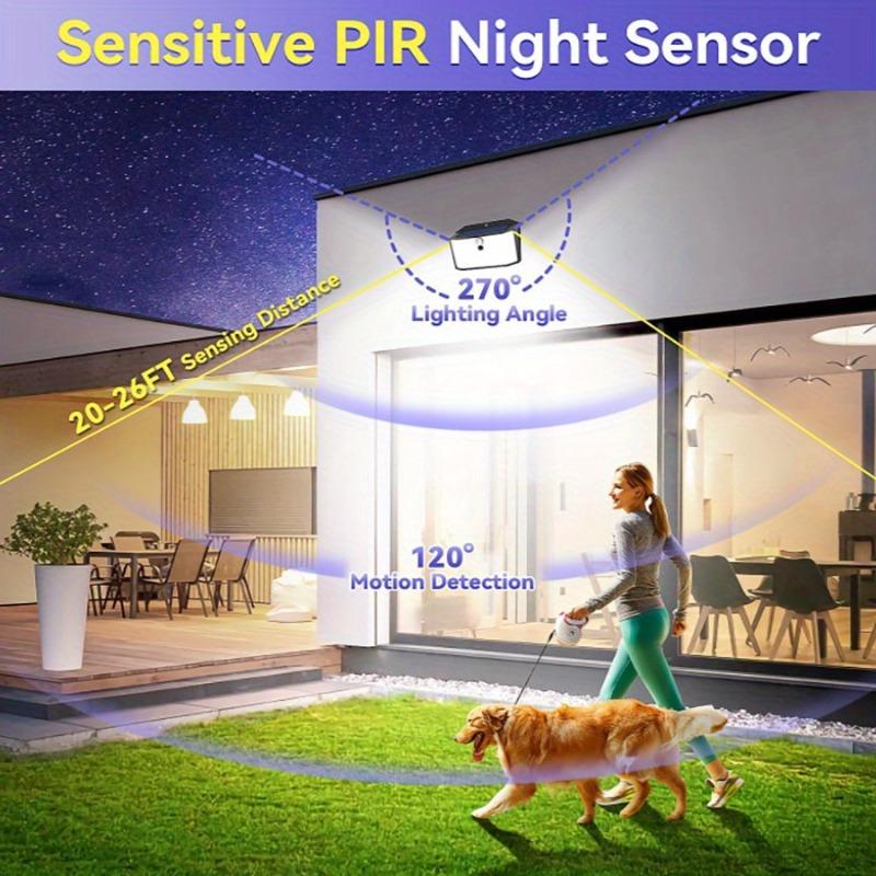 1/2PCS Motion Sensing Smart Light, 132 LEDs, 3 Modes Solar Security Light, IP65, Solar Fence Light for Outdoor, Yard