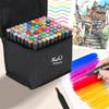 60-120 Colors Double Headed Oily Art Marker Pen Set for Draw Sketching Oily Tip Based Markers Graffiti Manga School Art Supplies