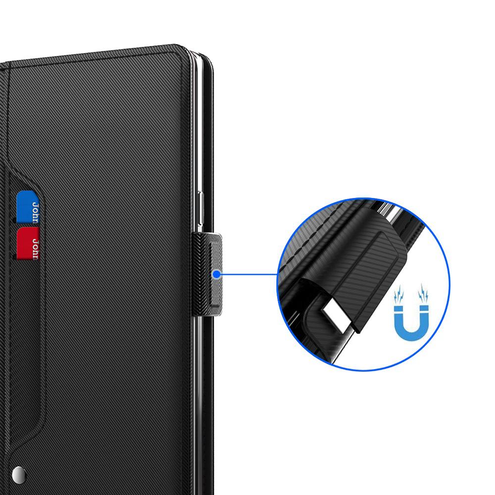 Leather Flip Cover for Motorola Edge 40 Pro 5G/Moto X40 5G Shell with Mirror Card Holder Stand Phone Case