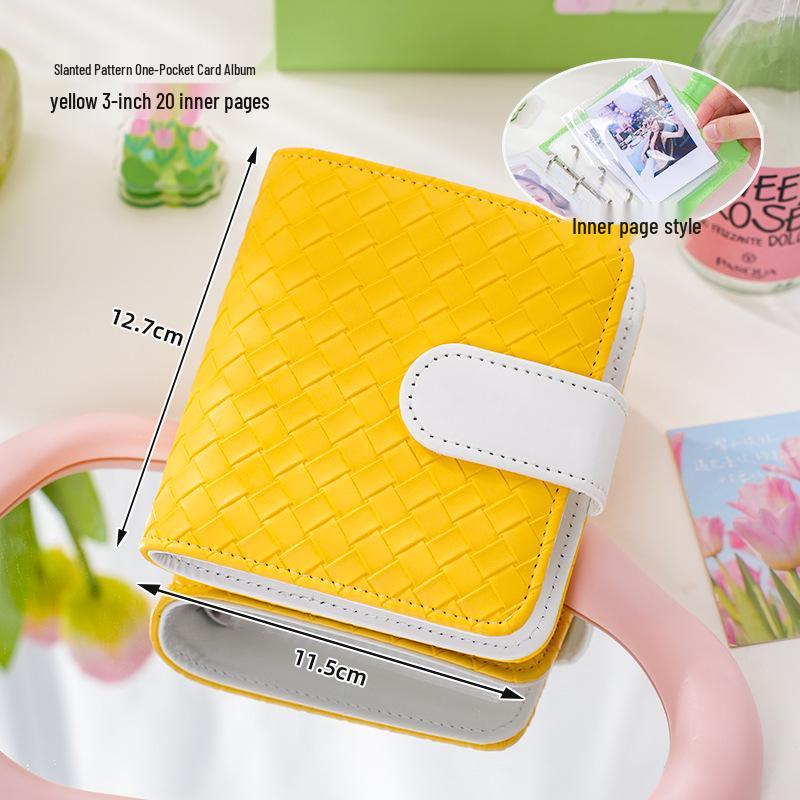 A5 PU Card Album - Chasing Stars: 3-inch Postcard & Idol Card Storage, Four-Grid Polaroid Album