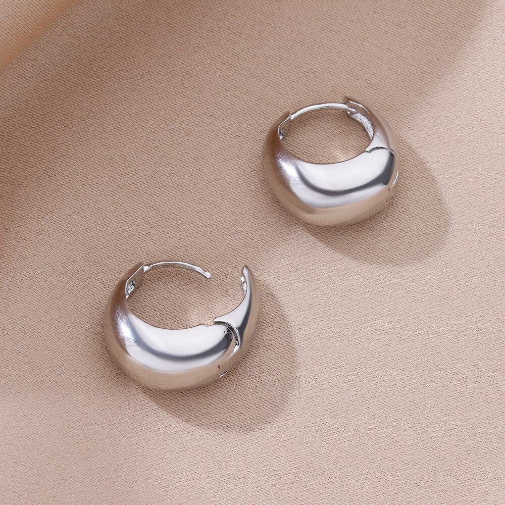 Vintage Stainless Steel Earrings for Women Minimalist Gold Color Earring Trendy Designer Zircon Accessories Free Gift Aretes