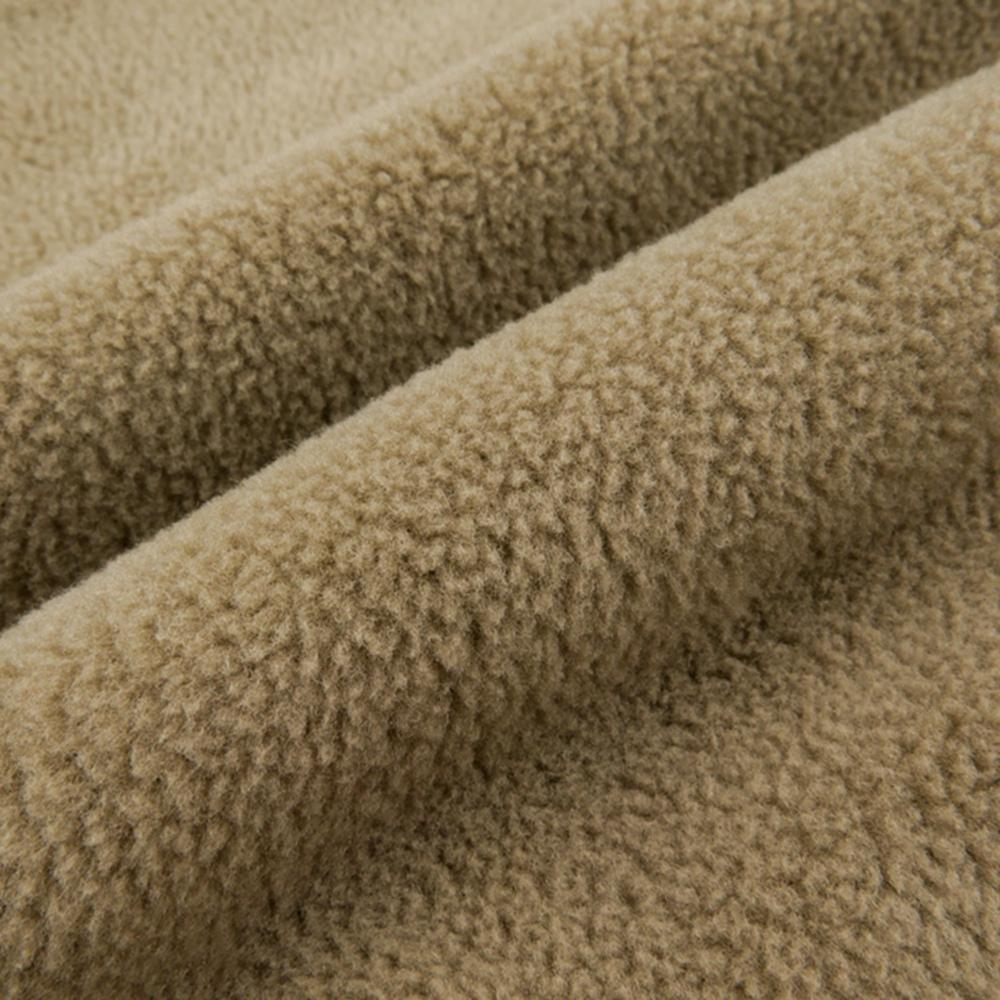 Uniqlo Color Block Long Sleeve Fleece Jacket Unisex Outerwear Beige 443466-31