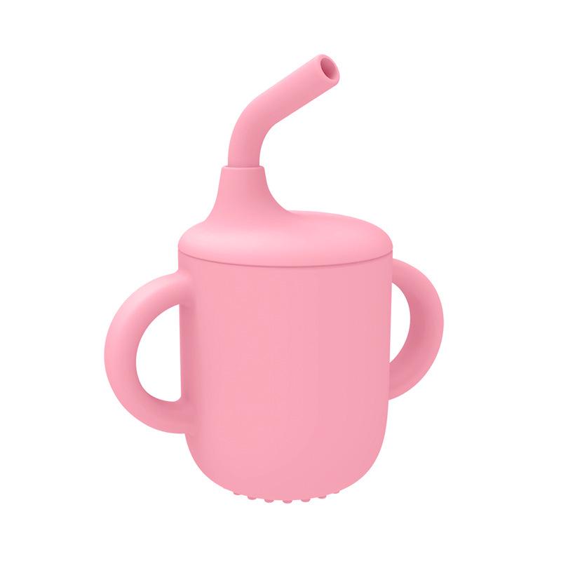 Silicone Straw Baby Cup with Printable Pattern, Food-Grade, Small Capacity