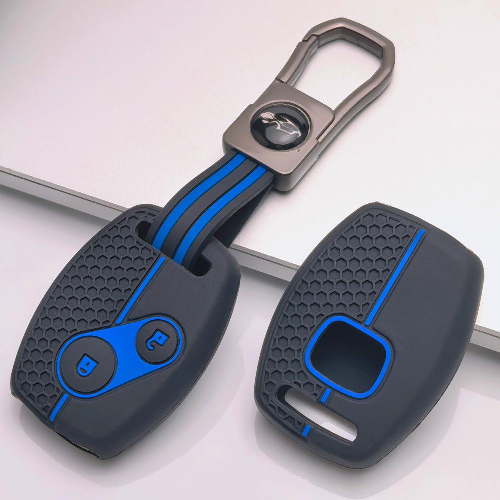 Key Cover for Honda Fit Accord Civic FRV Jazz CRV SRV Gr8 150 with Keychain Car Remote Key Silicone Protector With Built-In Keychain Slot