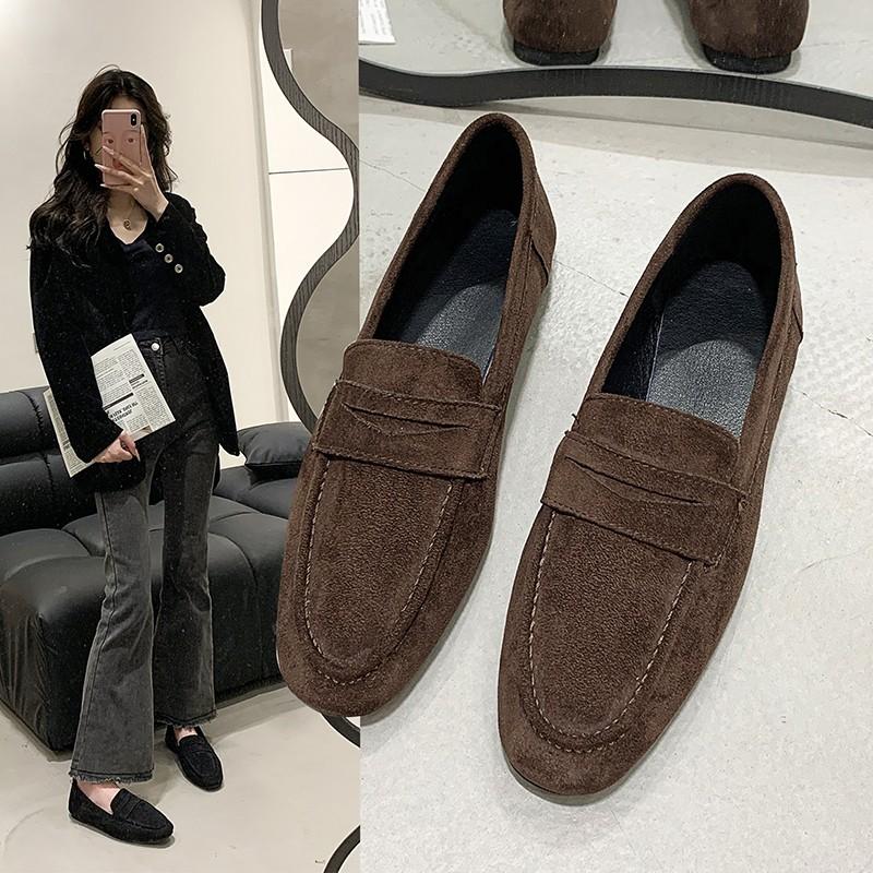 Batai Moteriški Balerinos Sekli Aulo Žemas Kulnas Klumpės Platforminiai Oksfordai Užmaunami Apvalus Pirštas Kasdieniai Moteriški Sportbačiai Loaferiai Su Kailiu Suknelei