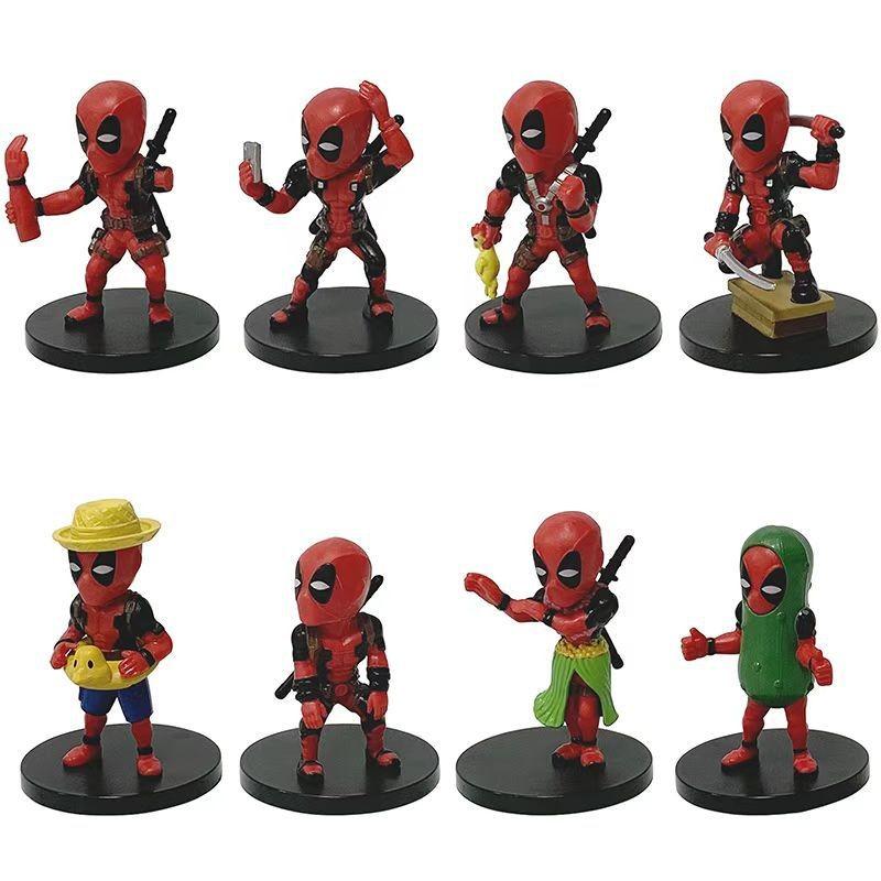 Character Deadpool Model Toys Cute Cartoon Living Room Tabletop Decor Dolls
