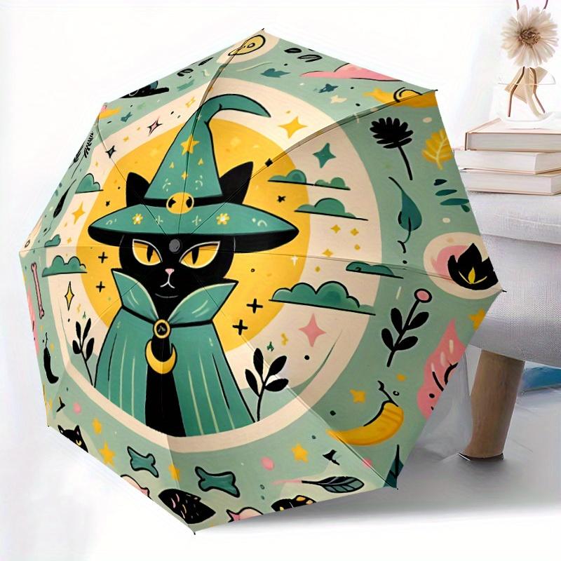 1pc Witchcraft Magic Auto Open 8-Rib Windproof Leisure Umbrella, Travel & Commuting, Suitable for All Seasons