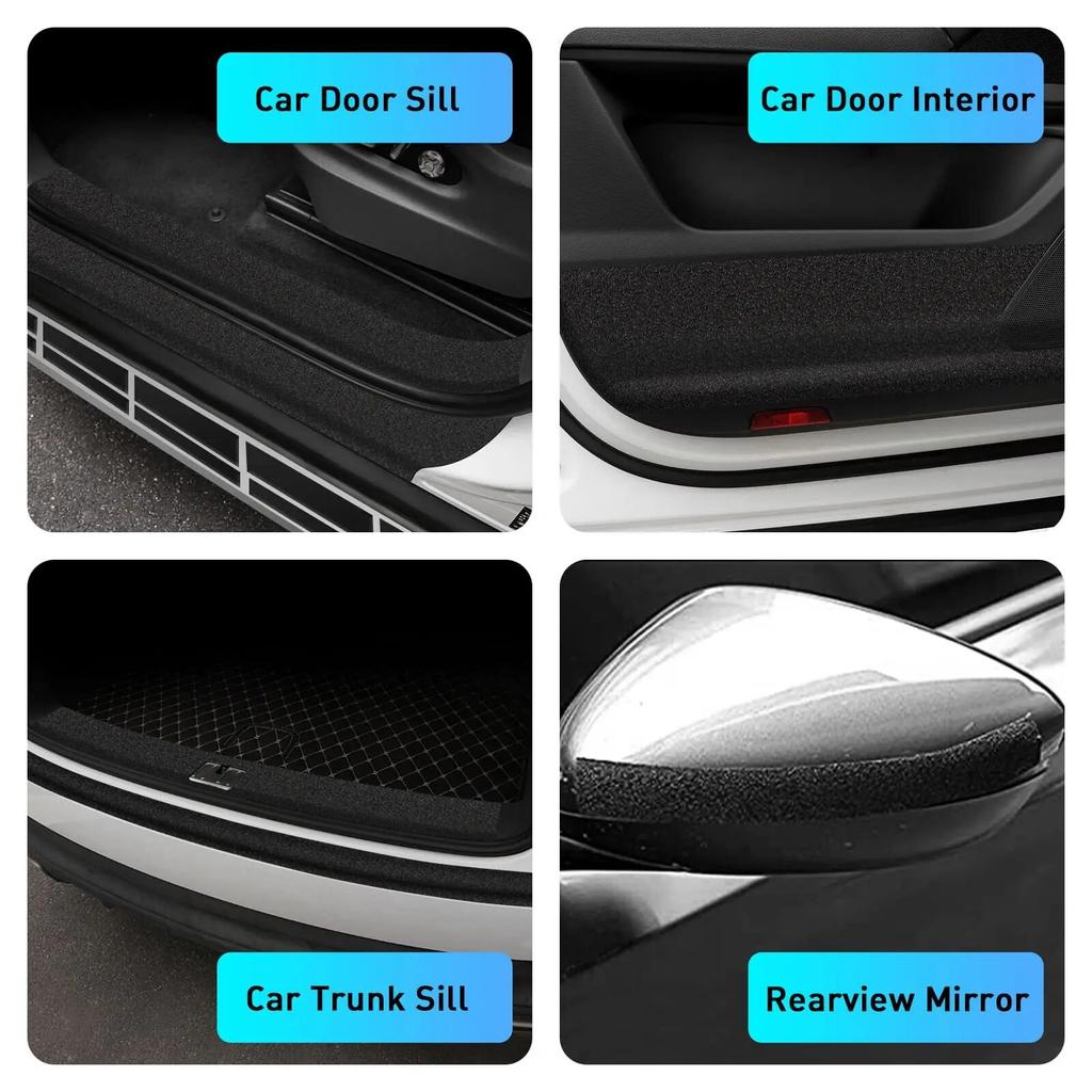 Car Door Sill Sticker DIY Paste Protector Strip For Auto Door Side Trunk Bumper Anti Scratch Tape Waterproof Protective Film