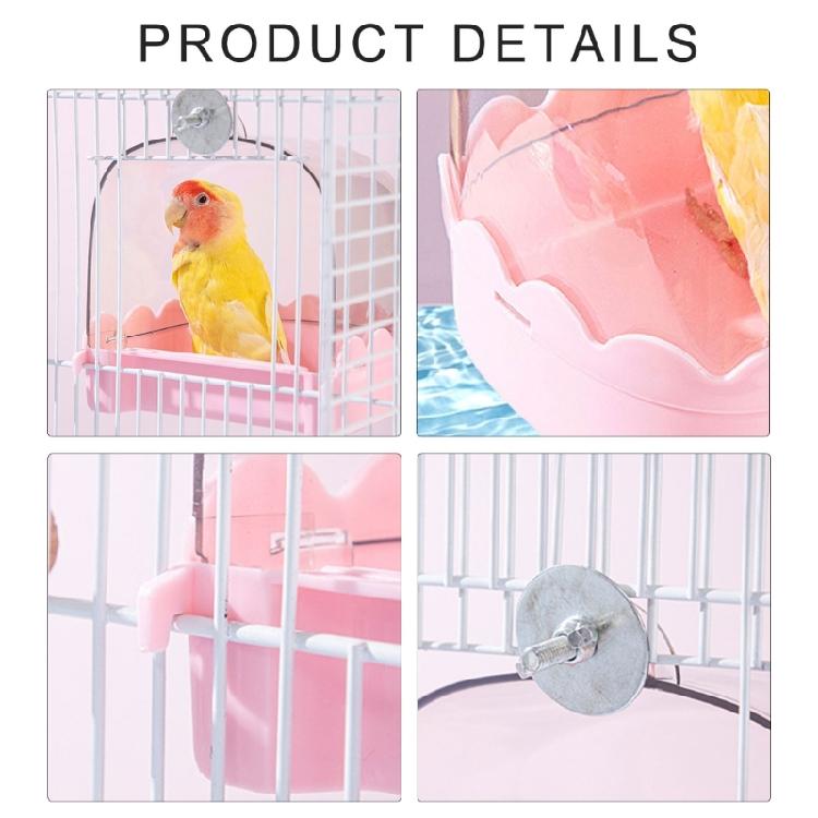 Bird Cage Mounted Shower Room Antisplashing Hangable Cage Bath Tub for Parakeets