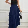 Europäisch-Amerikanischer Frühling/Sommer High-Waist Unregelmäßiger Midi Maxi Rock