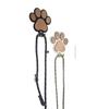 Wall-Mounted Wooden Coat & Hat Rack with Paw Print Hooks