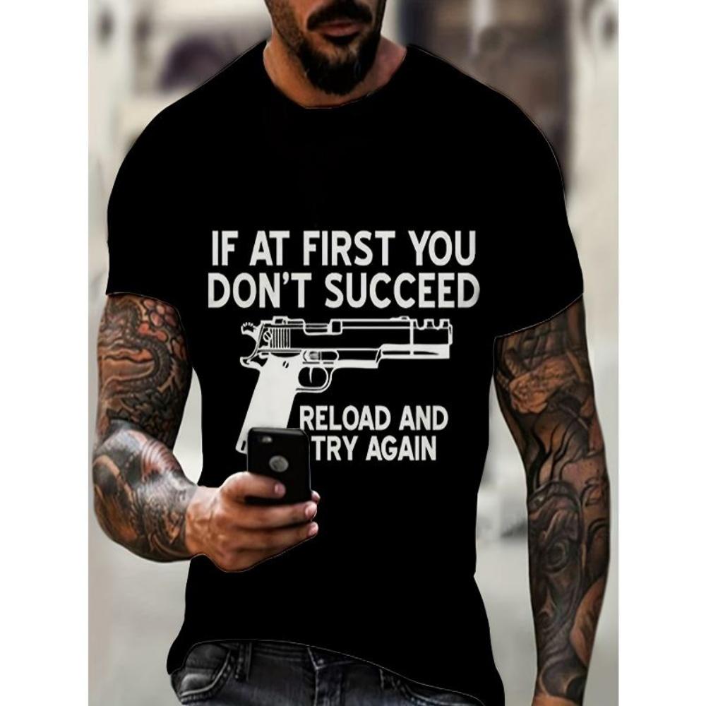 

European Sizes Summer Casual Fashion New Men s Fashion Letter Pattern T-shirt Loose Micro Elastic Breathable 3 D Printed T-shirt, PLUS SIZE S чёрный