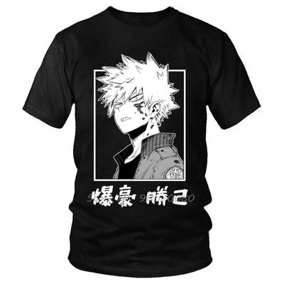 Boku No Hero Academia T Shirt Unisex Short Sleeve Cotton T-shirts Anime Unisexga Katsuki Bakugo Tees Top Streetwear Tshirt Gift
