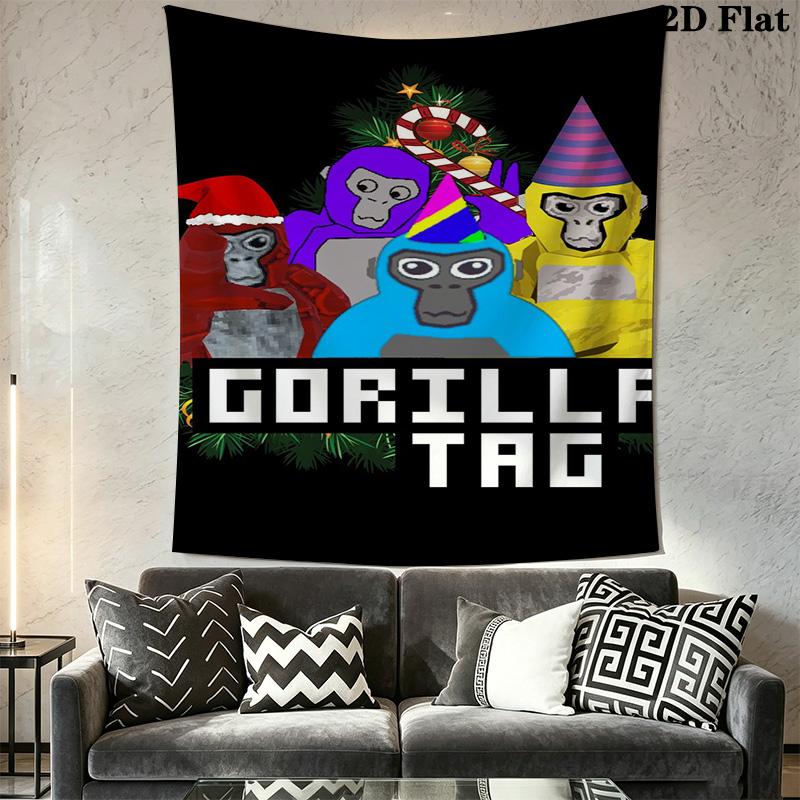 Gorilla Tag Cartoon Print Pattern Home Decor Tapestry, Wall Hanging, Decorative RV Wall Cloth.ZGT0914155