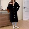 Long sweater jacket women's autumn new twist sweater cardigan long lazy thick knitted cardigan jacket