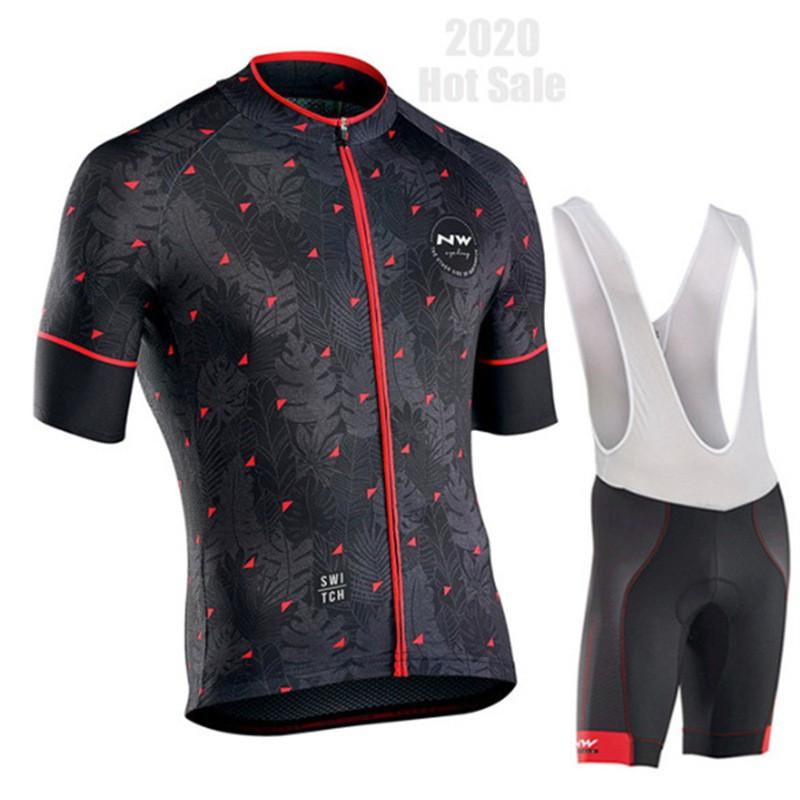 Mens Cycling Jersey Set With Straps Short Sleeve Slim Fit Bike Wear