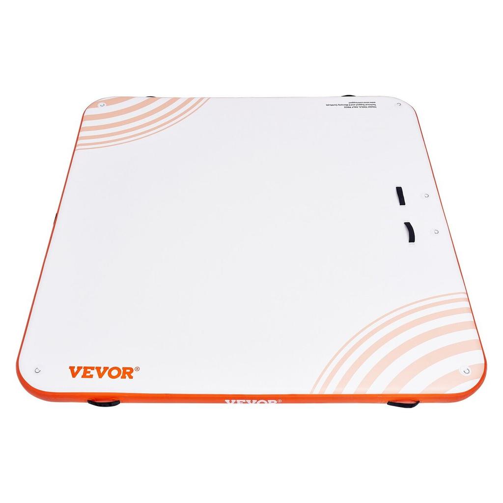 Inflatable Floating Dock,7 x 7FT Inflatable Dock Platform, Non-Slip Water Floating Dock Mat with Portable Carrying Bag & Detachable Ladder, Floating