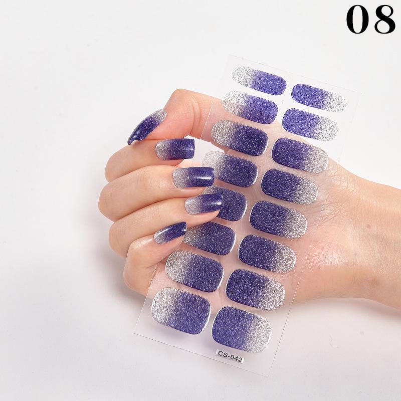 16 Small Nail Stickers Autumn And Winter Solid Color Nail Stickers Simple Waterproof Nail Stickers Full Color Nail Art Stickers