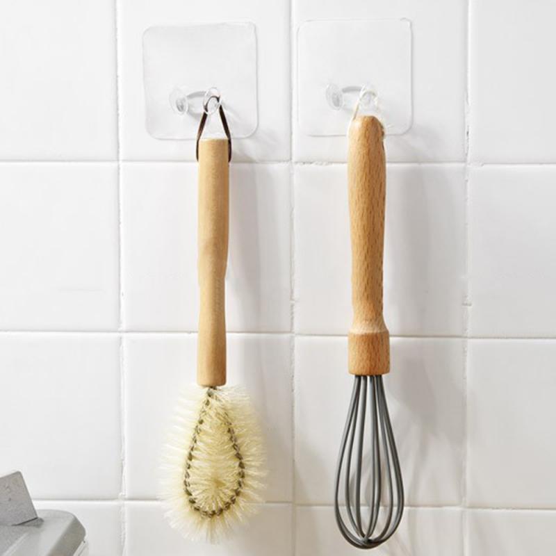 1/5pcs Self-adhesive Hooks Rack Wall Hanger Space Saver Flower Heavy Load Transparent Strong Self Strong Kitchen Bathroom Towel