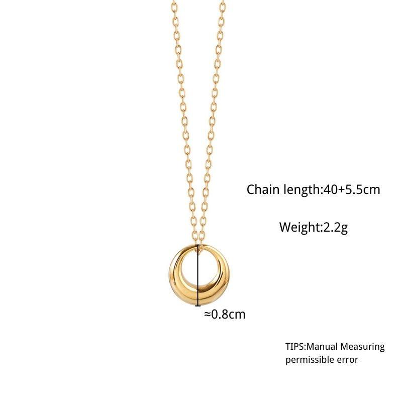 New Design Geometric Round Circle Clavicle Chain Necklace For Women Party Jewelry Gifts