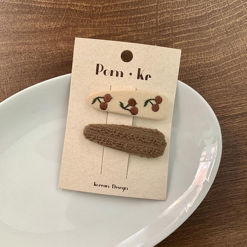 Children's Floral Embroidered Hair Clip for Girls