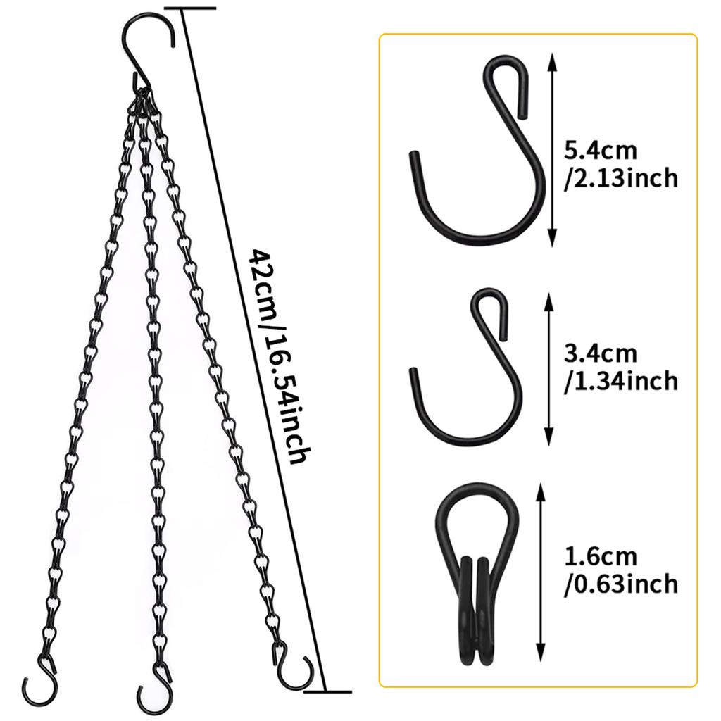 Hanging Basket Chain Flower Pot Hanging Chain Replacement Plant Hangers Flower Pot Bird Feeders Hanging Basket Chain Hang Hooks