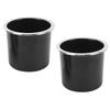 2 szt. Czarny uchwyt na kubek ze srebrzonymi krawędziami Uchwyt na puszkę Łatwa instalacja Uchwyt na kubek do kampera Jacht