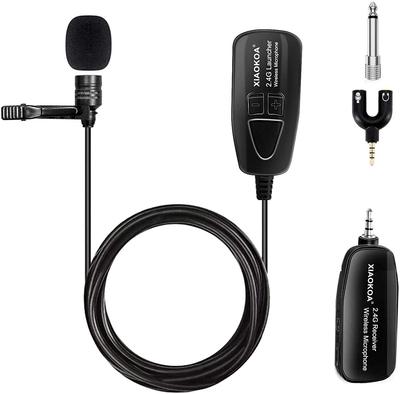 XIAOKOA Bezdrátový klipový mikrofon Černý 2.4G XM-01