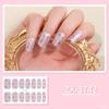 14Pcs Gels Nail Sticker Decals Gels Nail Strips Full Nail Wraps for Nail Art Adhesive Multicolors Nail Strips