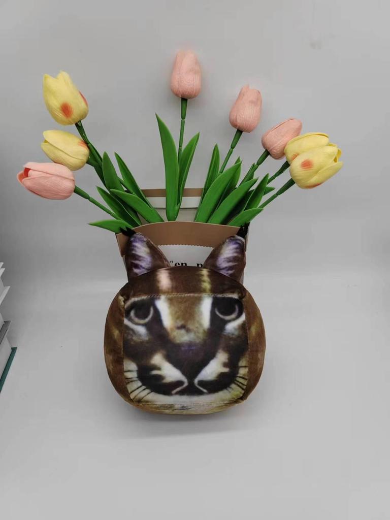 Big Floppa Plush Pillow - Caracal Cat Toy Doll