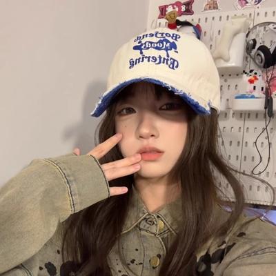 New Retro Ripped Baseball Cap, Children's Big Head Circumference, Versatile Face, Small Sunshade, Sun Protection Cap, Male Tide