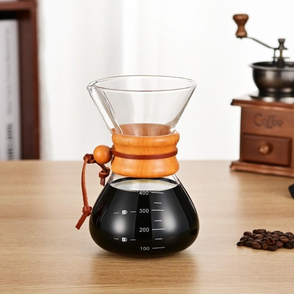 Glass Coffee Pot Stainless Steel Coffeeware Espresso Coffee Tea Pot Kitchen