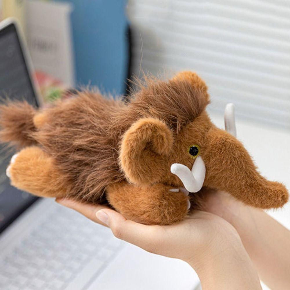 Plush Realistic Mammoth Stuffed Toy Stuffed Animal Mammoth Plush Doll  Kids Gift