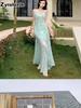 Summer New French Fresh Sweet Strappy Dress for Women Beach Vacation Outfit High Waist Midi Skirt