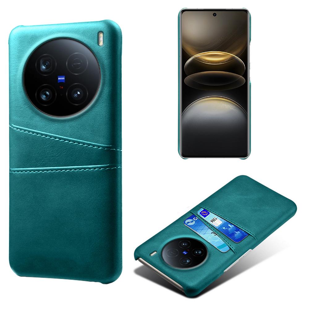 For Vivo X100 Ultra 5G Case Dual Card Slots PU Leather + Hard PC Phone Cover