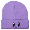 Simple Hat Knit With Big Eyed Smiling Face Embroidery Design For Outdoor Daily