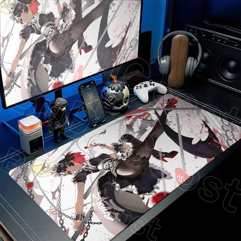 Anime Girl Ellen Joe Mouse Pad Laptop Office Long Table Mat Large Gamer Keyboard Carpet XXL Zenless Zone Zero Non-slip Mousepads