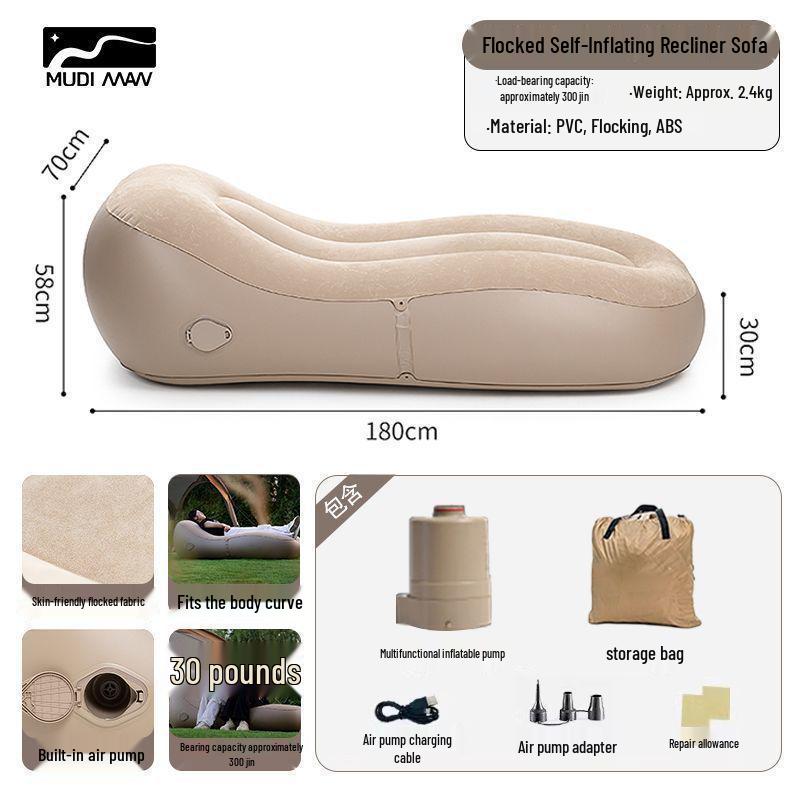 Automatisches aufblasbares Sofa-Bett für Faule - Tragbar, faltbar für Outdoor-Camping & Heimgebrauch