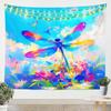 Snake Tapestry Purple Flower Leaves Wall Hanging for Kids Boy Girl Room Decor, Exotic Exotic Boho Moon Wall Blanket Tapestries