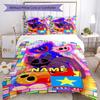 3pcs Custom Name Poppy Playtime Bedding Set Duvet Cover Closure Includes 1 Duvet Cover & 2 Pillowcases, Soft and Comfortable for All Seasons.