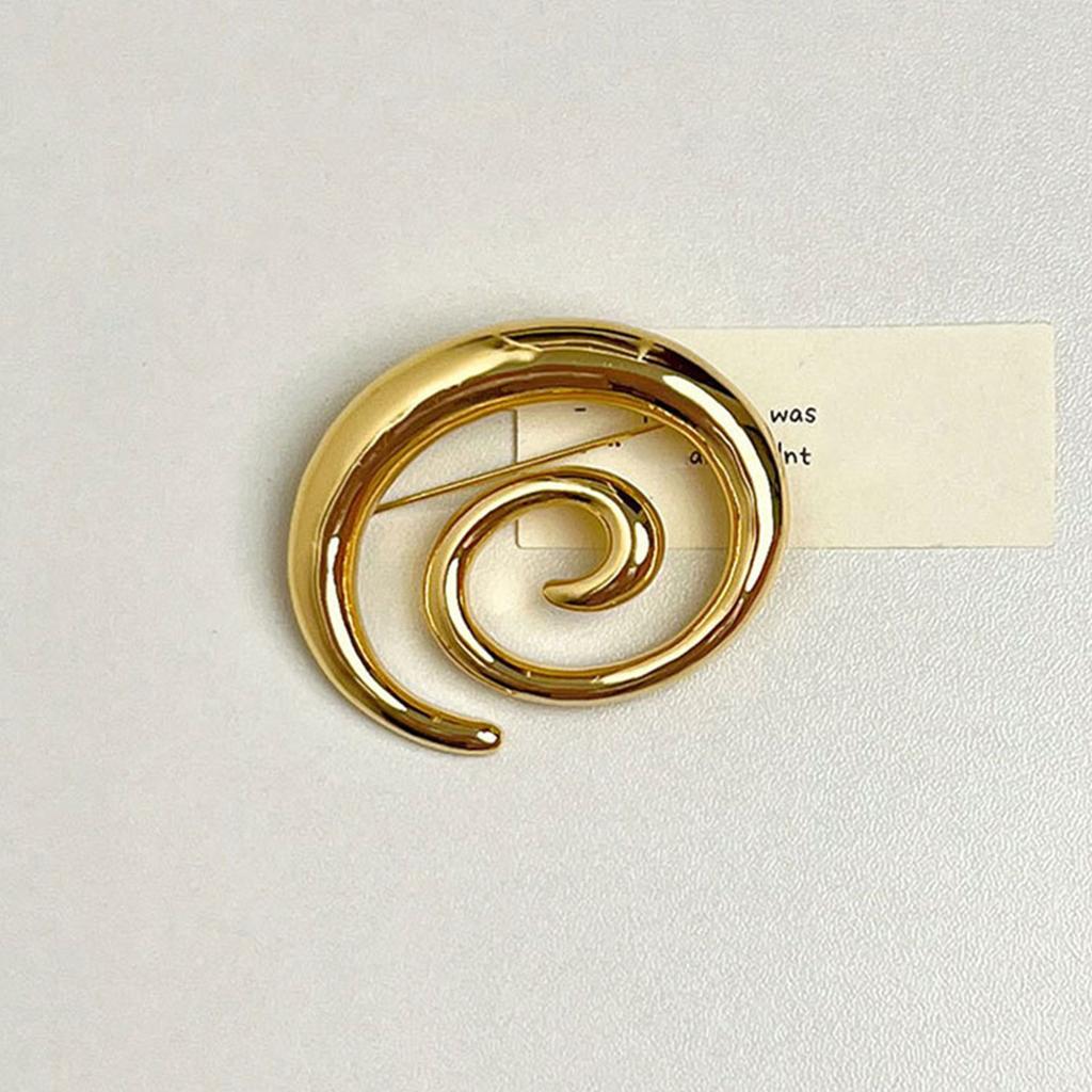 Lightweight Alloy Vortex Shaped Brooch Elegant Lapel Pin Eye Catching Vortex Shaped Brooch Pin for Daily Wear Parties
