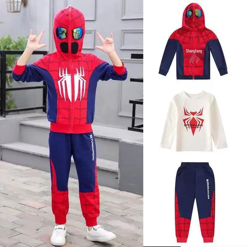 Spider-Man & Ultraman Boys' Spring/Autumn Two-Piece Sports Set