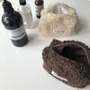 Lamb Hair Cosmetic Bag Plush Storage Cute Stationery Bag Pencil Case Large Capacity Travel Cosmetic Makeup Bag Accessories