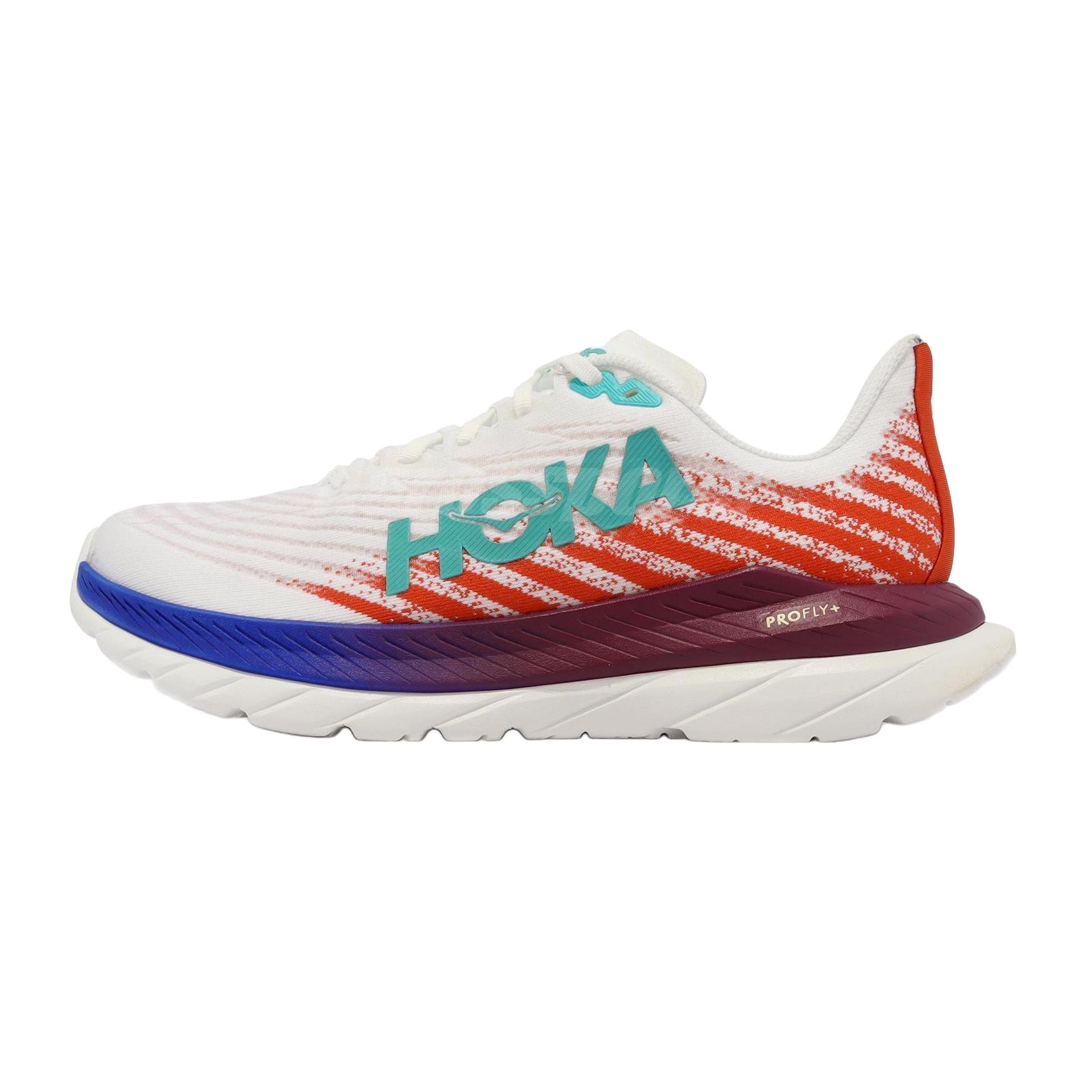 (WMNS) HOKA ONE ONE Mach 5 Wide White Fire Red Women s 1136678-WFM EU 40