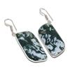 Natural Moss Agate Gemstone 925 Sterling Silver Jewelry Earring 2.17" AE-12364